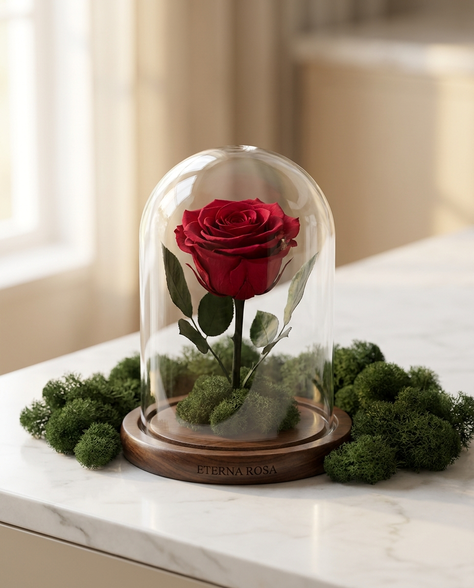 Rosa eterna en cúpula
